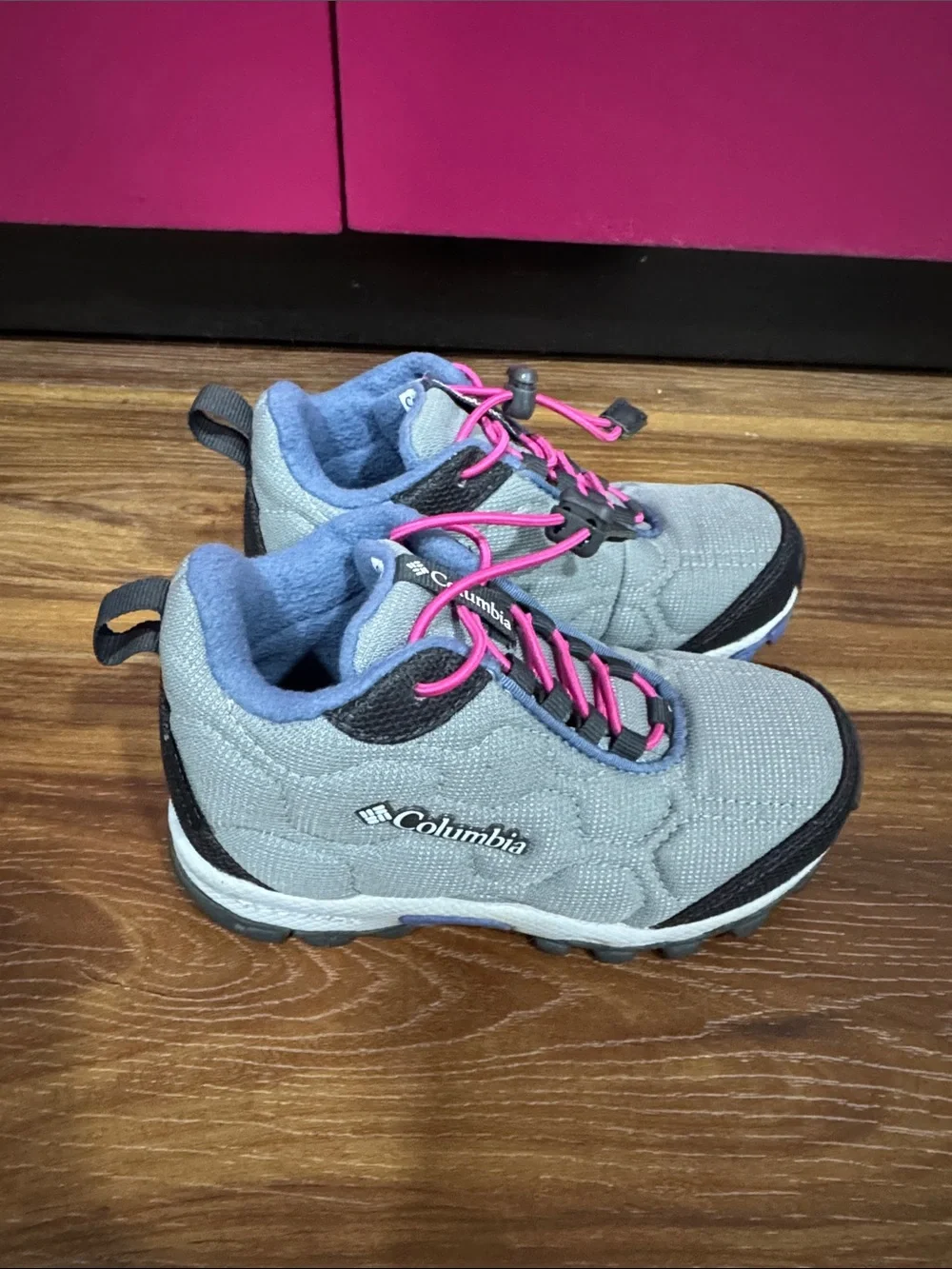 Columbia Kids Gray and Pink Trail Sneakers